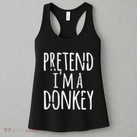 Funny Easy Lazy Halloween PRETEND IM A DONKEY Costume Women's Tank Top thumb 3