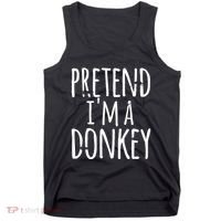 Funny Easy Lazy Halloween PRETEND IM A DONKEY Costume Tank Top thumb 0