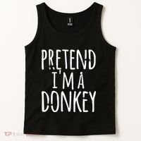 Funny Easy Lazy Halloween PRETEND IM A DONKEY Costume Tank Top thumb 2
