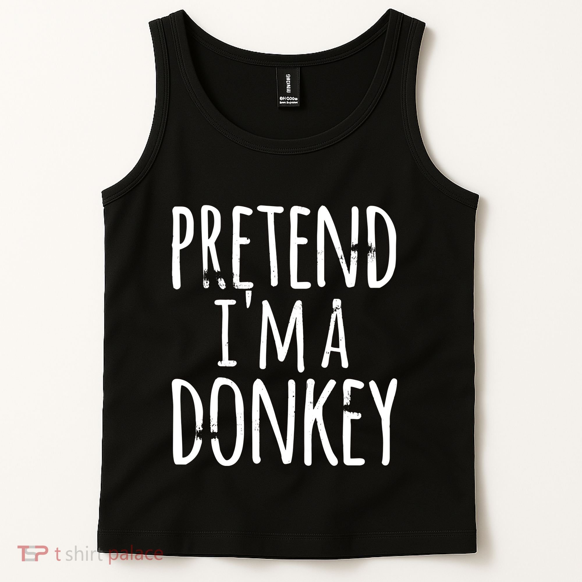 Funny Easy Lazy Halloween PRETEND IM A DONKEY Costume Tank Top