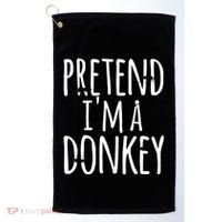 Funny Easy Lazy Halloween PRETEND IM A DONKEY Costume Golf Towel thumb 0