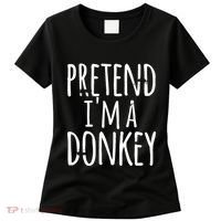 Funny Easy Lazy Halloween PRETEND IM A DONKEY Costume Women's T-Shirt thumb 0