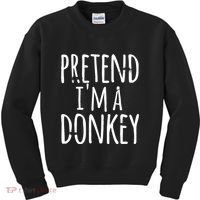 Funny Easy Lazy Halloween PRETEND IM A DONKEY Costume Kids Sweatshirt thumb 0
