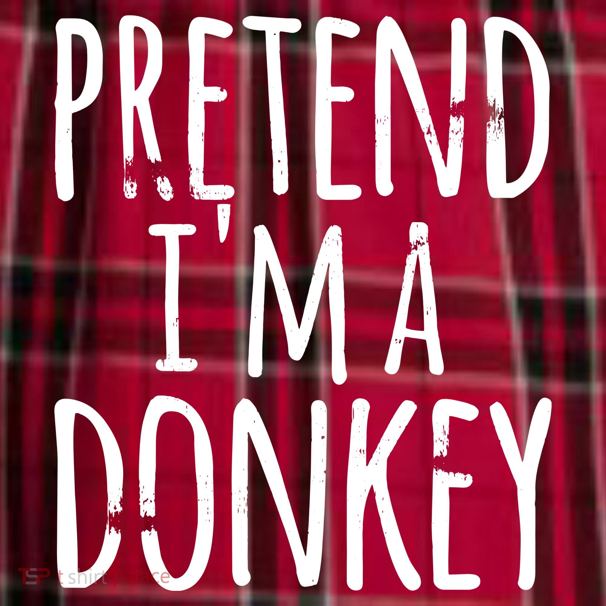 Funny Easy Lazy Halloween PRETEND IM A DONKEY Costume Men's Flannel Plaid Pajama Pants