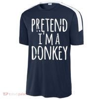 Funny Easy Lazy Halloween PRETEND IM A DONKEY Costume Sport-Tek Competitor United Soccer Jersey thumb 2