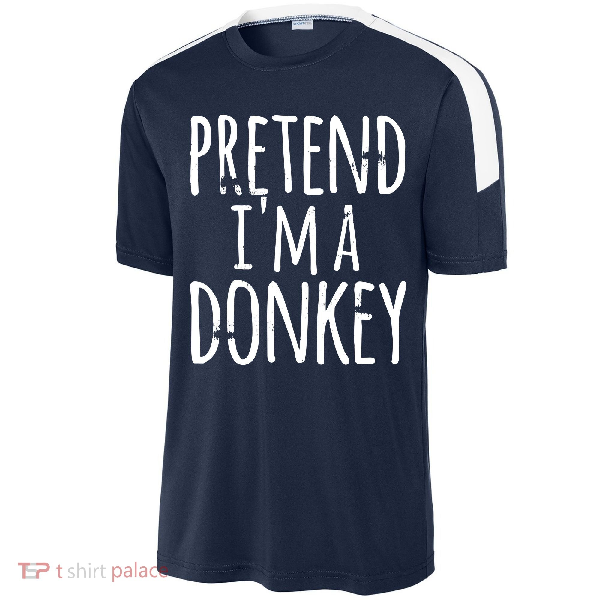 Funny Easy Lazy Halloween PRETEND IM A DONKEY Costume Sport-Tek Competitor United Soccer Jersey