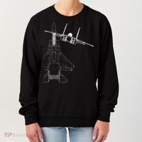 F15 Eagle Line Art Military Jet Fighter Women's Sweatshirt thumb 0