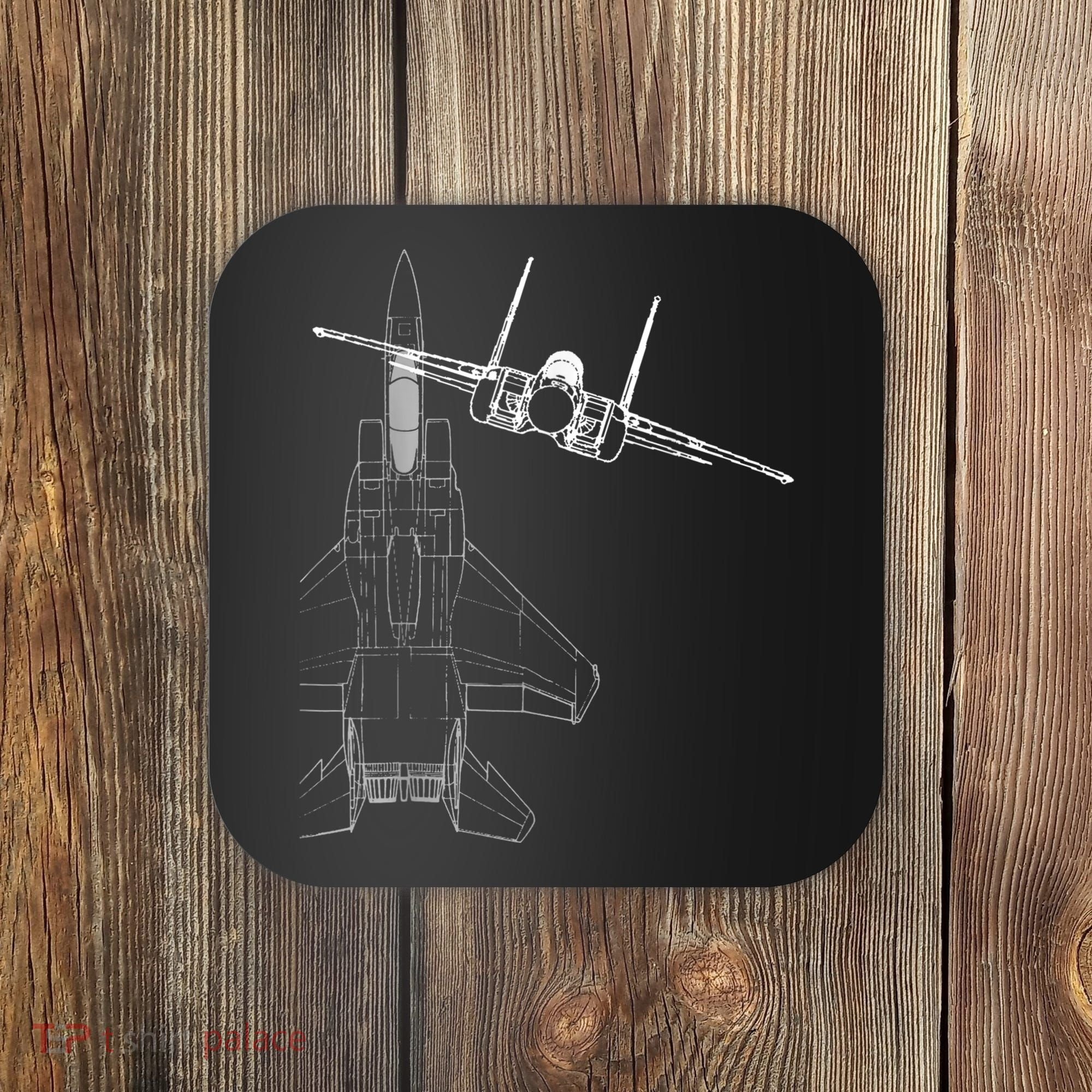 F15 Eagle Line Art Military Jet Fighter Coaster