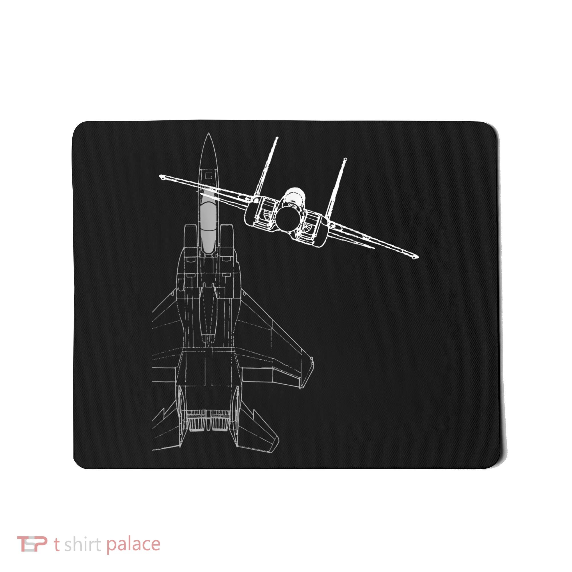 F15 Eagle Line Art Military Jet Fighter Mousepad