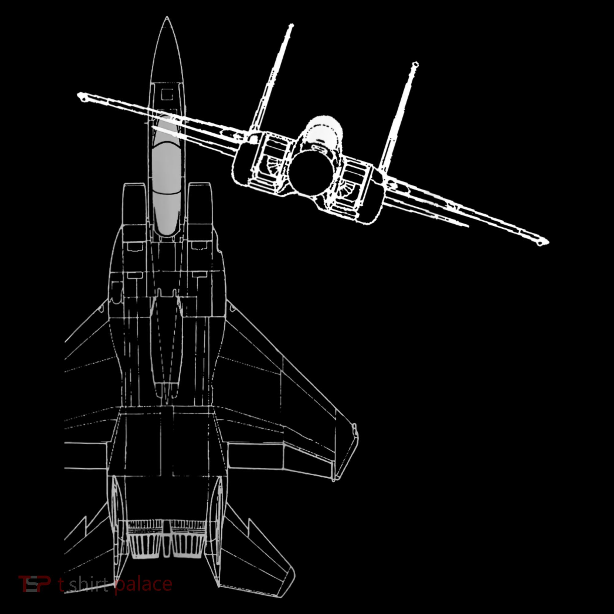 F15 Eagle Line Art Military Jet Fighter Mousepad