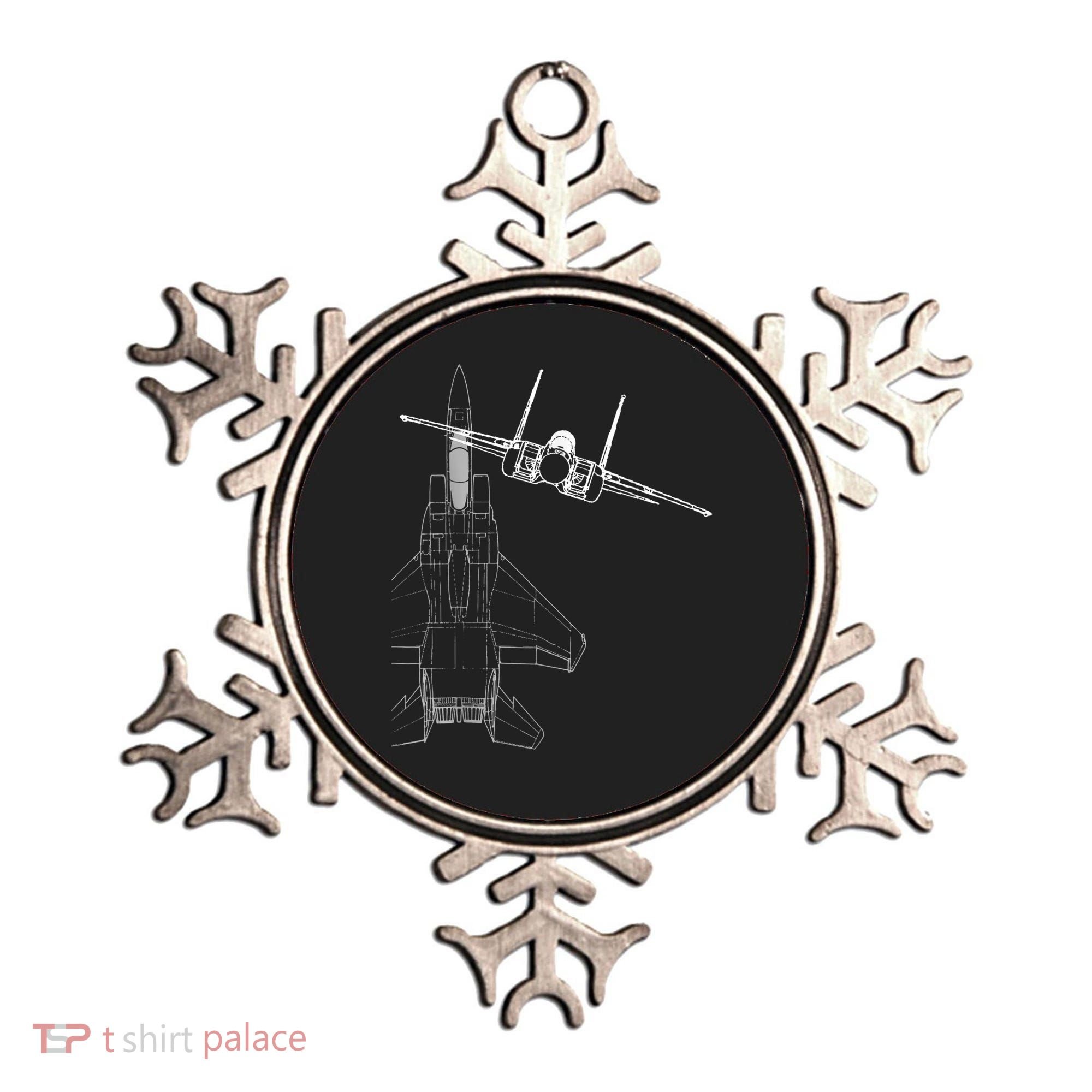 F15 Eagle Line Art Military Jet Fighter Ornament