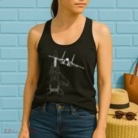 F15 Eagle Line Art Military Jet Fighter Women's Tank Top thumb 2