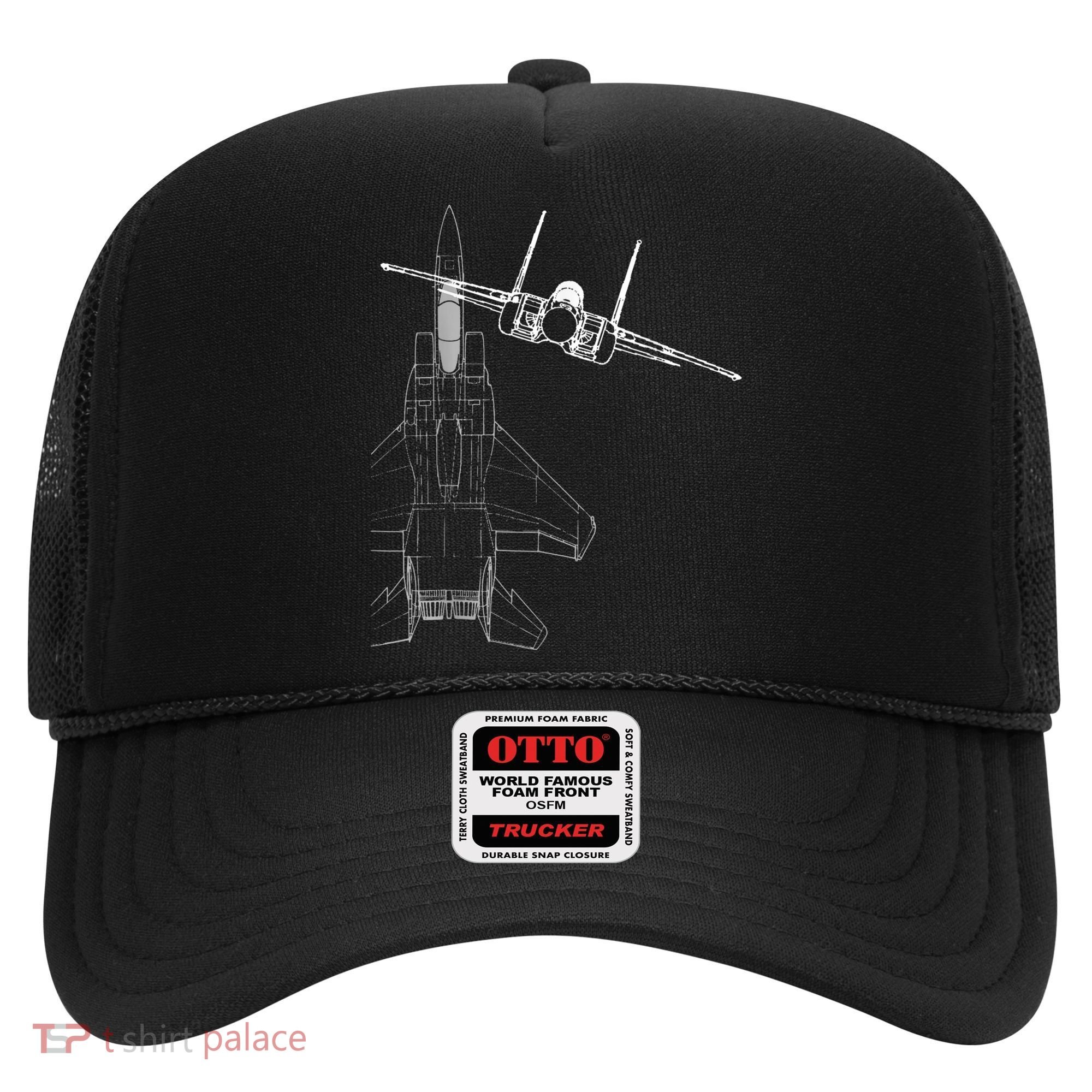 F15 Eagle Line Art Military Jet Fighter Hat