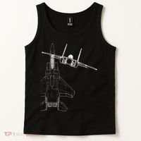 F15 Eagle Line Art Military Jet Fighter Tank Top thumb 2