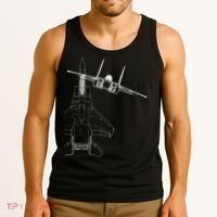 F15 Eagle Line Art Military Jet Fighter Tank Top thumb 3