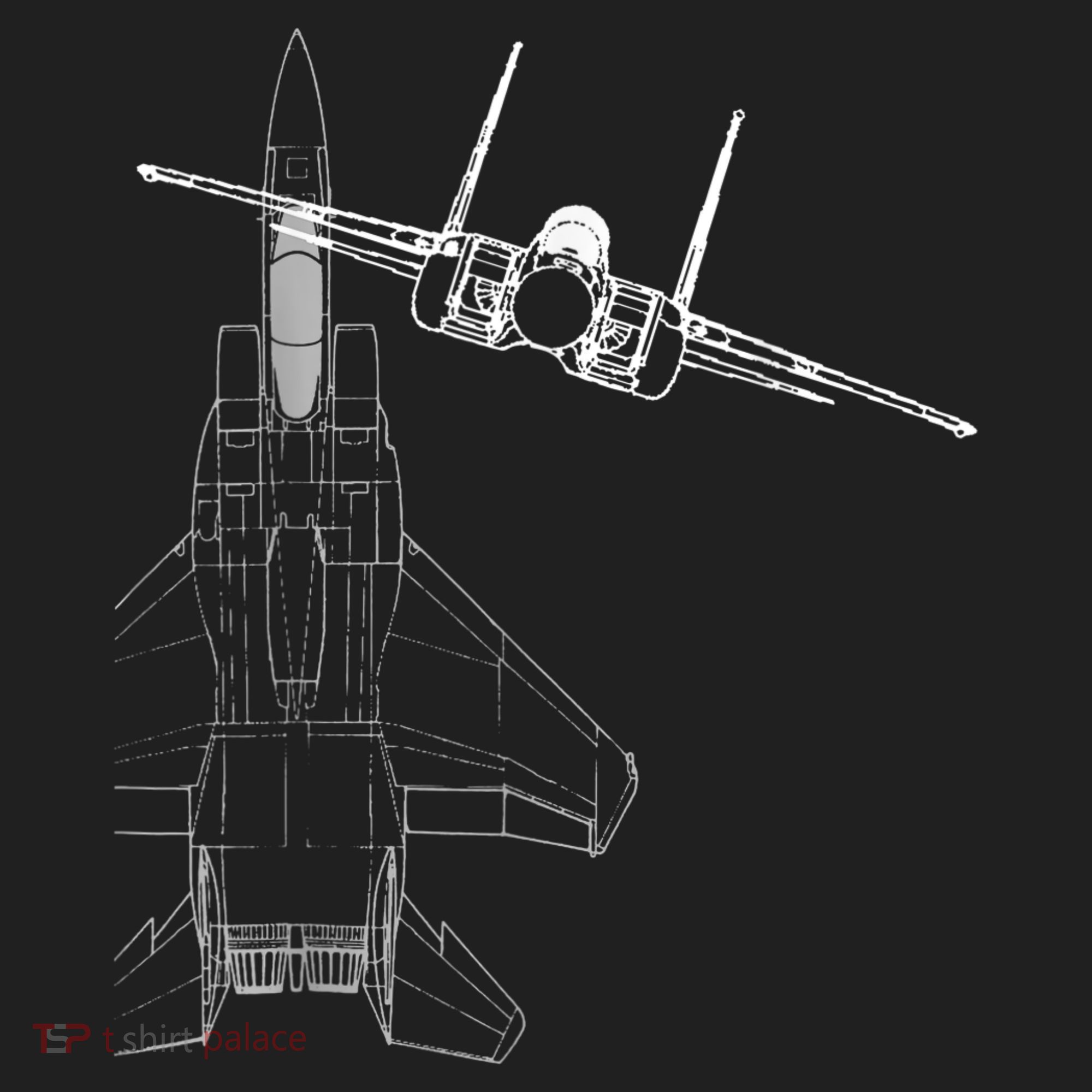 F15 Eagle Line Art Military Jet Fighter Golf Towel