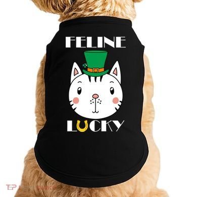 Feline Lucky Cat St Patricks Day Doggie Tank