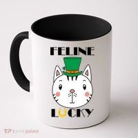 Feline Lucky Cat St Patricks Day Coffee Mug thumb 0