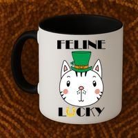 Feline Lucky Cat St Patricks Day Coffee Mug thumb 2
