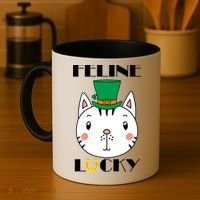 Feline Lucky Cat St Patricks Day Coffee Mug thumb 4