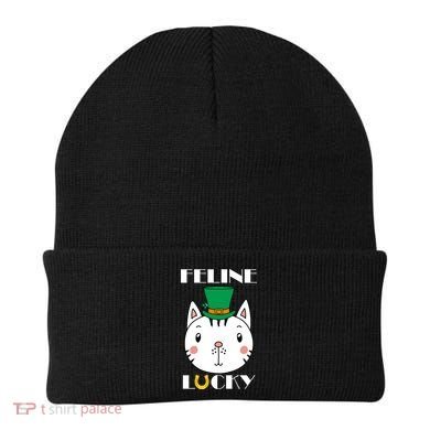 Feline Lucky Cat St Patricks Day Beanie