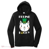 Feline Lucky Cat St Patricks Day Women's Hoodie thumb 0