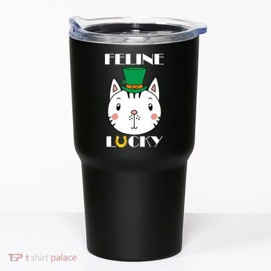 Feline Lucky Cat St Patricks Day Tumbler