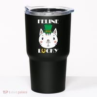 Feline Lucky Cat St Patricks Day Tumbler thumb 0