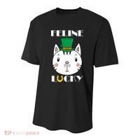 Feline Lucky Cat St Patricks Day Youth Performance Sprint T-Shirt thumb 0