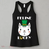 Feline Lucky Cat St Patricks Day Women's Tank Top thumb 3