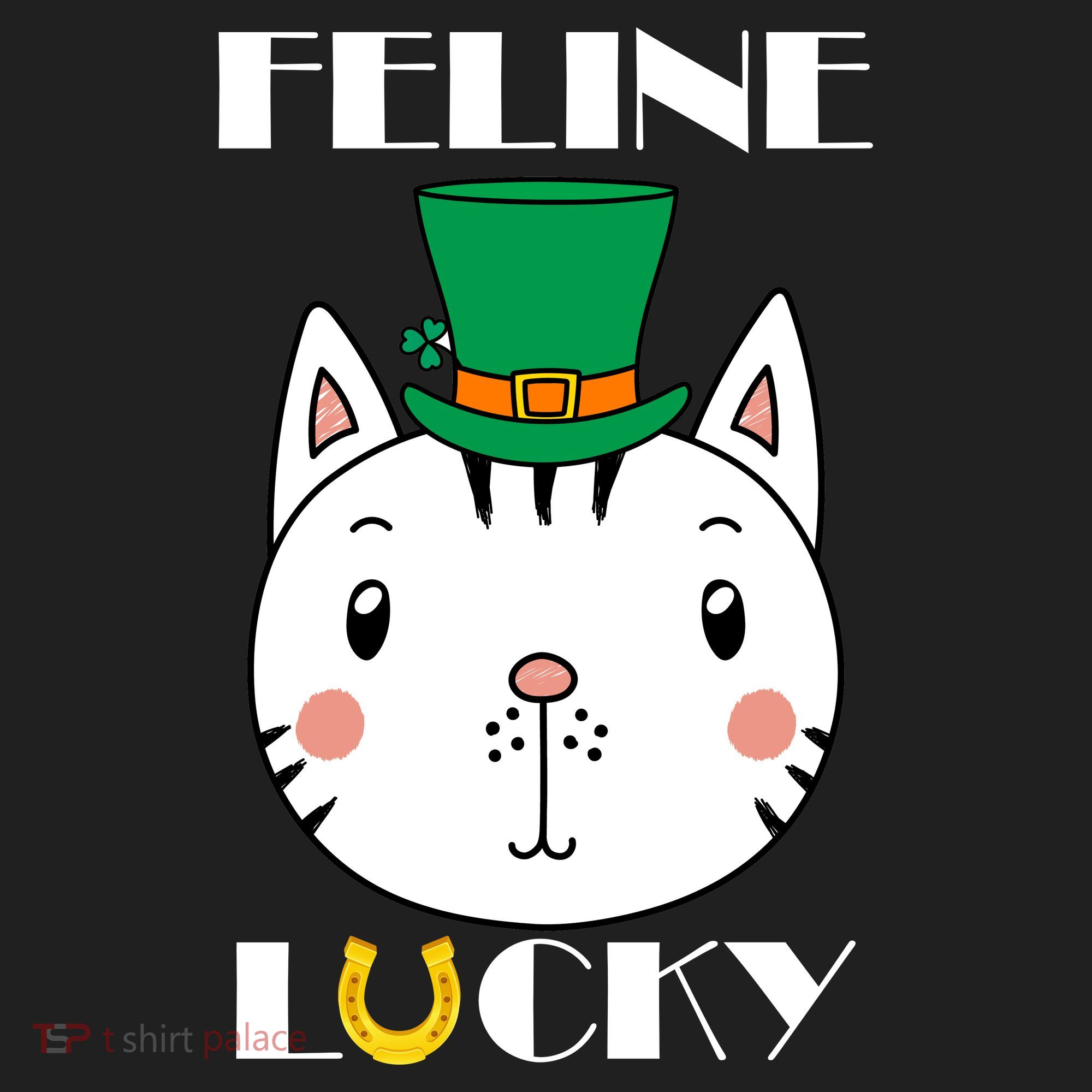 Feline Lucky Cat St Patricks Day Hat