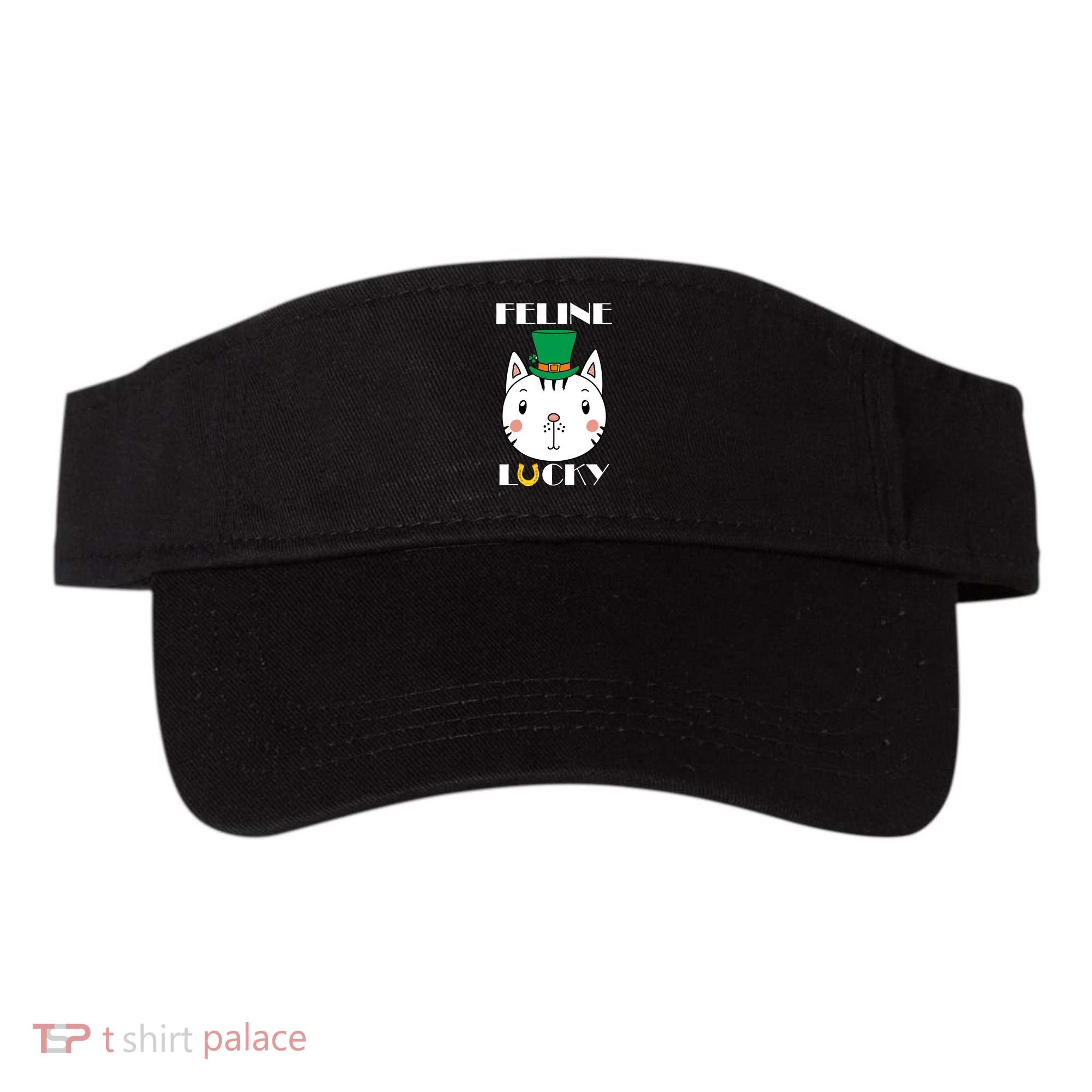 Feline Lucky Cat St Patricks Day Visor