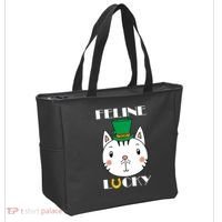 Feline Lucky Cat St Patricks Day Tote Bag thumb 2