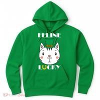 Feline Lucky Cat St Patricks Day Hoodie thumb 0