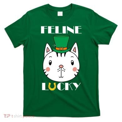 Feline Lucky Cat St Patricks Day T-Shirt