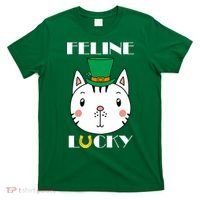 Feline Lucky Cat St Patricks Day T-Shirt thumb 0