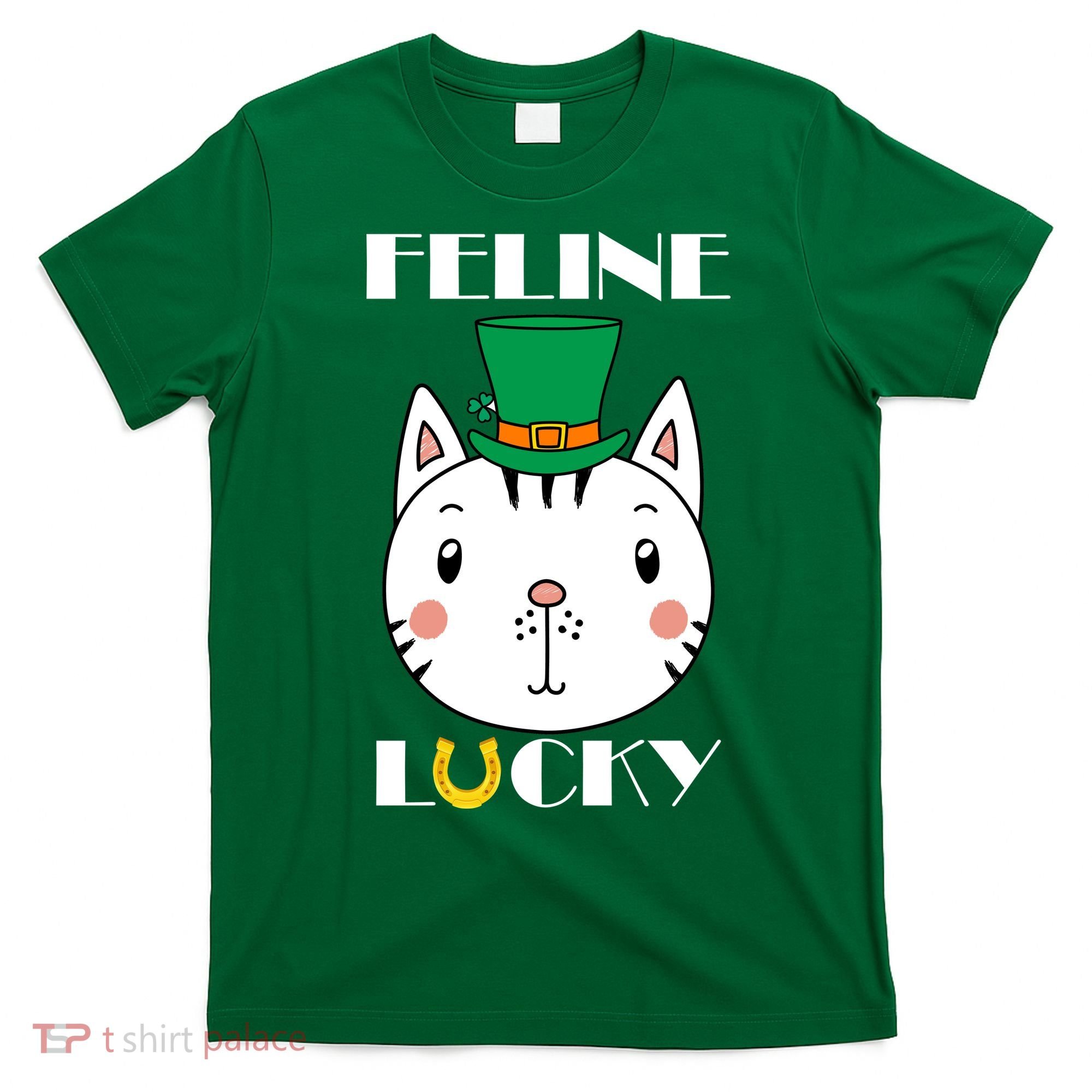 Feline Lucky Cat St Patricks Day T-Shirt