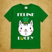 Feline Lucky Cat St Patricks Day T-Shirt thumb 5