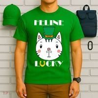 Feline Lucky Cat St Patricks Day T-Shirt thumb 6