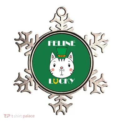 Feline Lucky Cat St Patricks Day Ornament