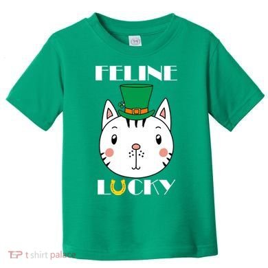 Feline Lucky Cat St Patricks Day Toddler T-Shirt