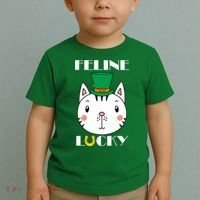 Feline Lucky Cat St Patricks Day Toddler T-Shirt thumb 2