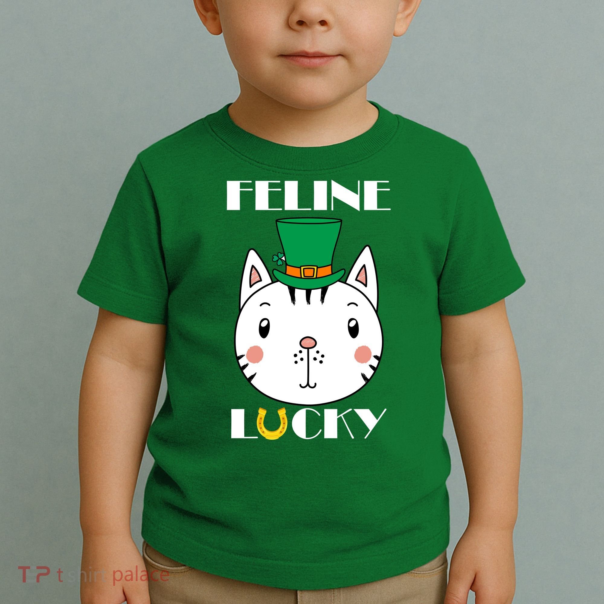 Feline Lucky Cat St Patricks Day Toddler T-Shirt