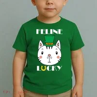Feline Lucky Cat St Patricks Day Toddler T-Shirt thumb 2