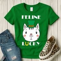 Feline Lucky Cat St Patricks Day Women's T-Shirt thumb 3