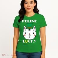 Feline Lucky Cat St Patricks Day Women's T-Shirt thumb 4