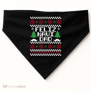 Feliz Navi DAD Ugly Christmas USA-Made Doggie Bandana