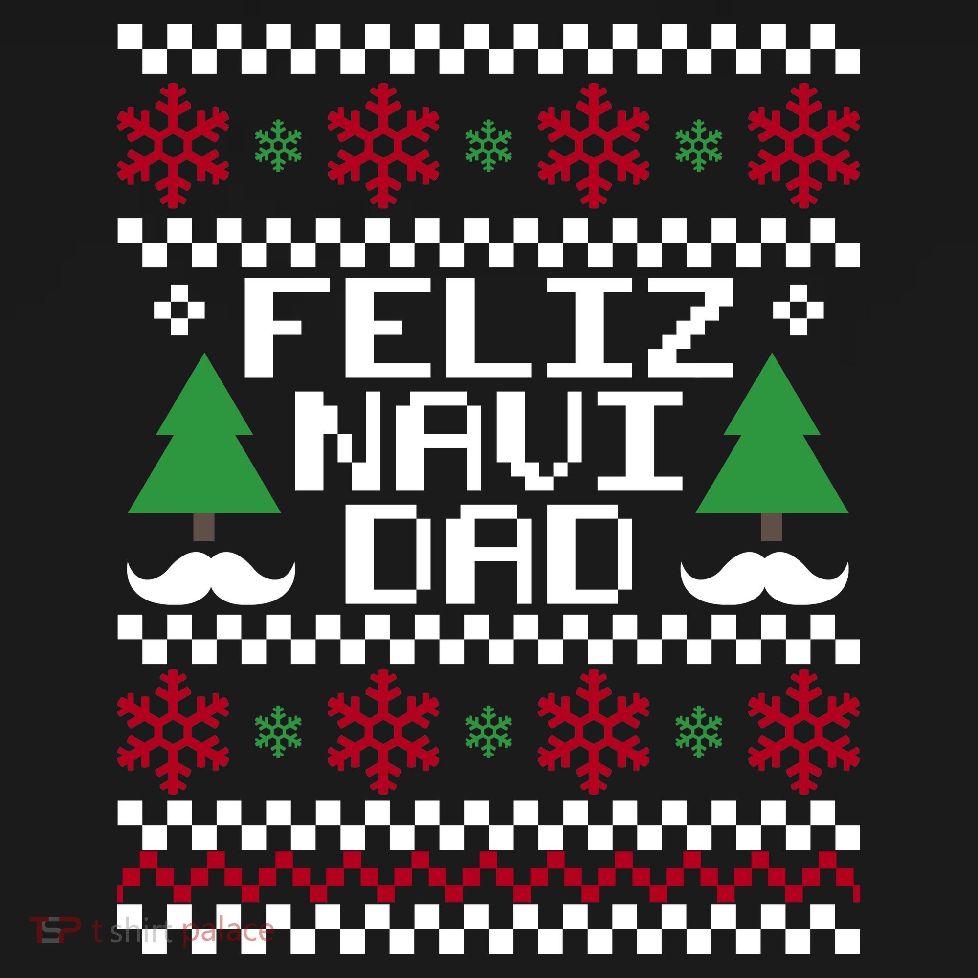 Feliz Navi DAD Ugly Christmas USA-Made Doggie Bandana