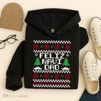 Feliz Navi DAD Ugly Christmas Hoodie thumb 4