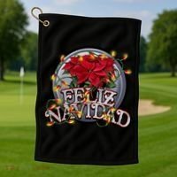 Feliz Navidad Golf Towel thumb 1